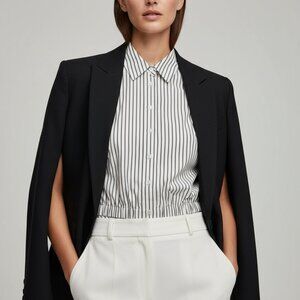 NWT REVOLVE We Wore What sleeveless popover top pinstripe S